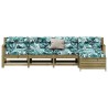 Salon de jardin 5 pcs avec coussins bois de pin imprégné 510339510339