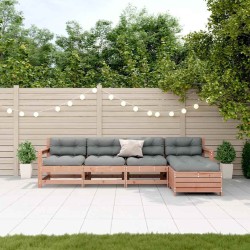Salon de jardin 5 pcs avec coussins bois massif douglas 510340510340