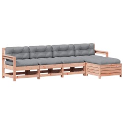 Salon de jardin 5 pcs avec coussins bois massif douglas 510340510340