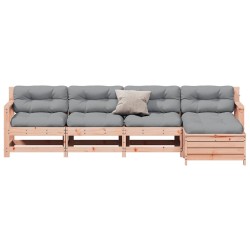 Salon de jardin 5 pcs avec coussins bois massif douglas 510340510340