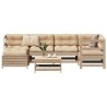Salon de jardin 7 pcs bois de pin massif 510342510342