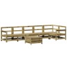 Salon de jardin 7 pcs bois de pin imprégné 510344510344