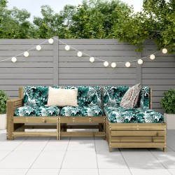 Salon de jardin 4 pcs bois de pin imprégné 510345510345
