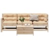 Salon de jardin 4 pcs avec coussins Bois de pin massif 510346510346