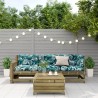Salon de jardin 4 pcs avec coussins bois de pin imprégné 510349510349