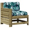 Salon de jardin 4 pcs avec coussins bois de pin imprégné 510349510349