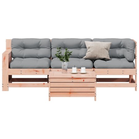 Salon de jardin 4 pcs avec coussins bois massif douglas 510350510350