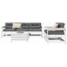 Salon de jardin 6 pcs blanc bois de pin massif 510353510353