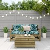 Salon de jardin 3 pcs avec coussins bois de pin imprégné 510354510354