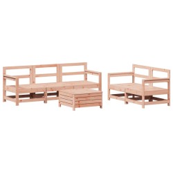 Salon de jardin 6 pcs bois massif sapin de douglas 510355510355
