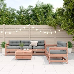 Salon de jardin 6 pcs avec coussins bois massif Douglas 510356510356