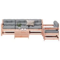 Salon de jardin 6 pcs avec coussins bois massif Douglas 510356510356