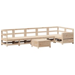 Salon de jardin 7 pcs bois de pin massif 510357510357