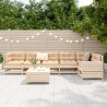 Salon de jardin 7 pcs bois de pin massif 510357510357