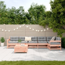 Salon de jardin 7 pcs bois massif sapin de douglas 510358510358