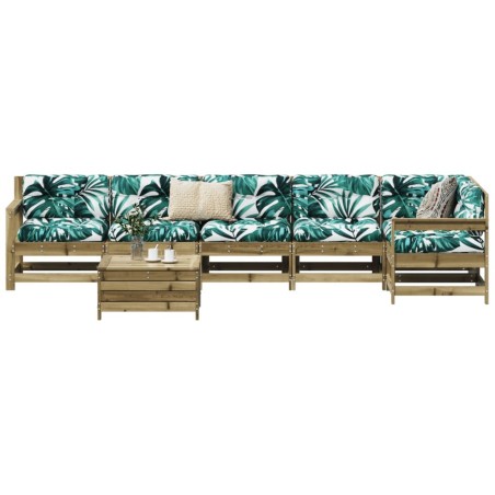 Salon de jardin 7 pcs bois de pin imprégné 510359510359