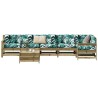 Salon de jardin 7 pcs bois de pin imprégné 510359510359