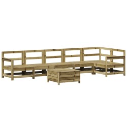 Salon de jardin 7 pcs bois de pin imprégné 510359510359