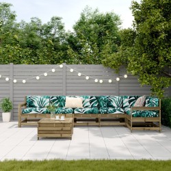 Salon de jardin 7 pcs bois de pin imprégné 510359510359