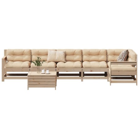 Salon de jardin 7 pcs bois de pin massif 510362510362