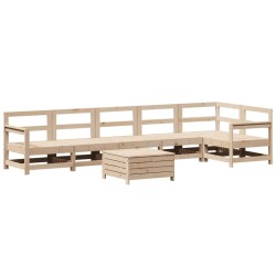 Salon de jardin 7 pcs bois de pin massif 510362510362