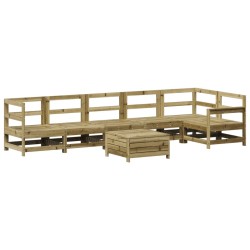 Salon de jardin 7 pcs bois de pin imprégné 510363510363