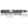Salon de jardin 7 pcs blanc bois de pin massif 510364510364