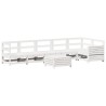Salon de jardin 7 pcs blanc bois de pin massif 510364510364