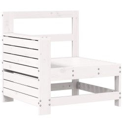 Salon de jardin 7 pcs blanc bois de pin massif 510364510364