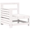 Salon de jardin 7 pcs blanc bois de pin massif 510364510364