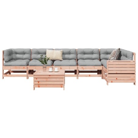 Salon de jardin 7 pcs bois massif sapin de douglas 510365510365