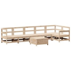 Salon de jardin 7 pcs bois de pin massif 510366510366
