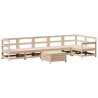 Salon de jardin 7 pcs bois de pin massif 510366510366
