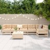 Salon de jardin 7 pcs bois de pin massif 510366510366