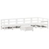 Salon de jardin 7 pcs blanc bois de pin massif 510367510367