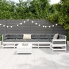 Salon de jardin 7 pcs blanc bois de pin massif 510367510367