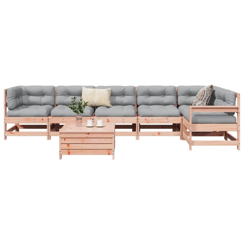 Salon de jardin 7 pcs bois massif sapin de douglas 510368510368