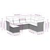 Salon de jardin avec coussins 7 pcs marron résine tressée 510377510377