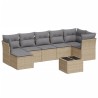 Salon de jardin avec coussins 8 pcs beige résine tressée 510379510379
