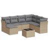 Salon de jardin avec coussins 8 pcs beige résine tressée 510381510381