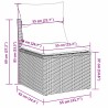 Salon de jardin 6 pcs avec coussins gris clair résine tressée 510384510384