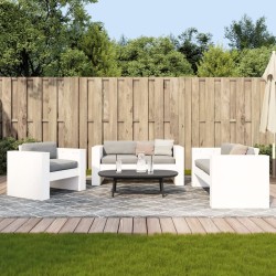 Salon de jardin 2 pcs blanc bois de pin massif 510385510385