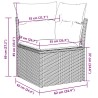 Salon de jardin avec coussins 7 pcs beige résine tressée 510400510400