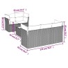 Salon de jardin 6 pcs avec coussins gris clair résine tressée 510406510406