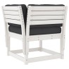 Salon de jardin 5 pcs avec coussins blanc bois massif de pin  510424510424