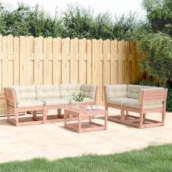 Salon de jardin 5 pcs avec coussins bois massif douglas 510425510425