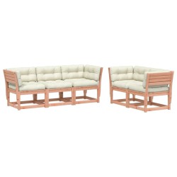 Salon de jardin 5 pcs avec coussins bois massif douglas 510425510425
