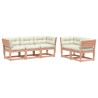 Salon de jardin 5 pcs avec coussins bois massif douglas 510425510425