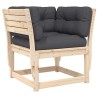 Salon de jardin 5 pcs avec coussins bois de pin massif 510426510426