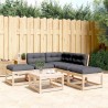 Salon de jardin 5 pcs avec coussins bois de pin massif 510428510428